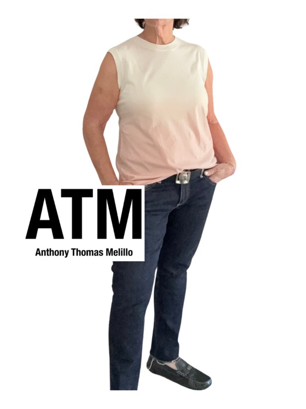 ATM Sleeveless NWT T Shirt - Ombre Beige & Rose Size Lg